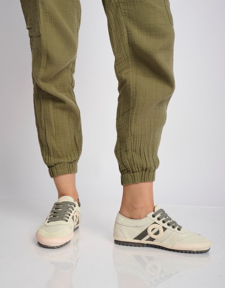 נעלי נשים - Aro - סניקרס נמוכות מעור IDO - לבן   אפור3