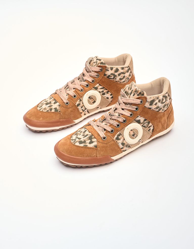 נעלי נשים - Aro - סניקרס גבוהות מנומרות IDO - חום3