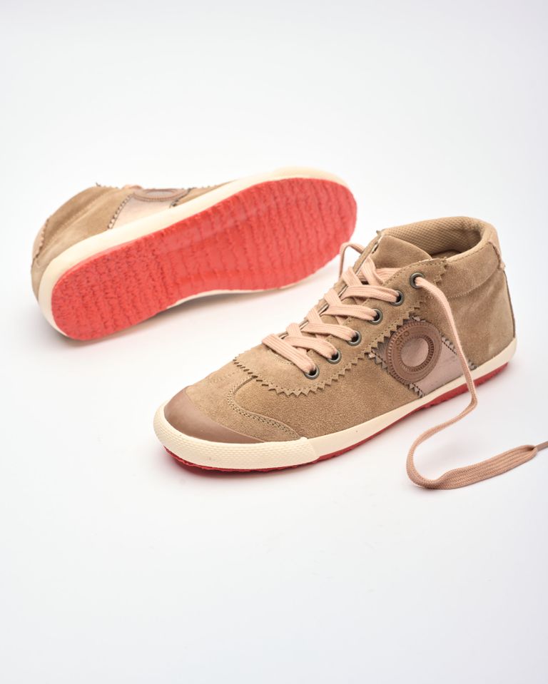 נעלי נשים - Aro - סניקרס זמש גבוהות RAY - חום בהיר2