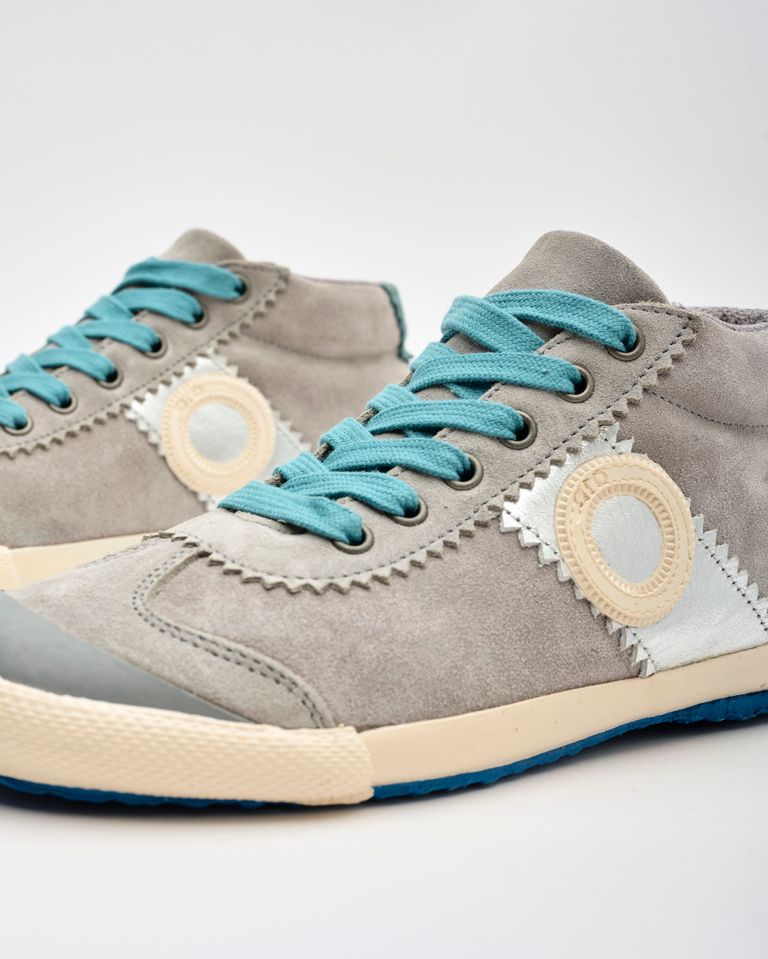 נעלי נשים - Aro - סניקרס זמש גבוהות RAY - אפור בהיר4