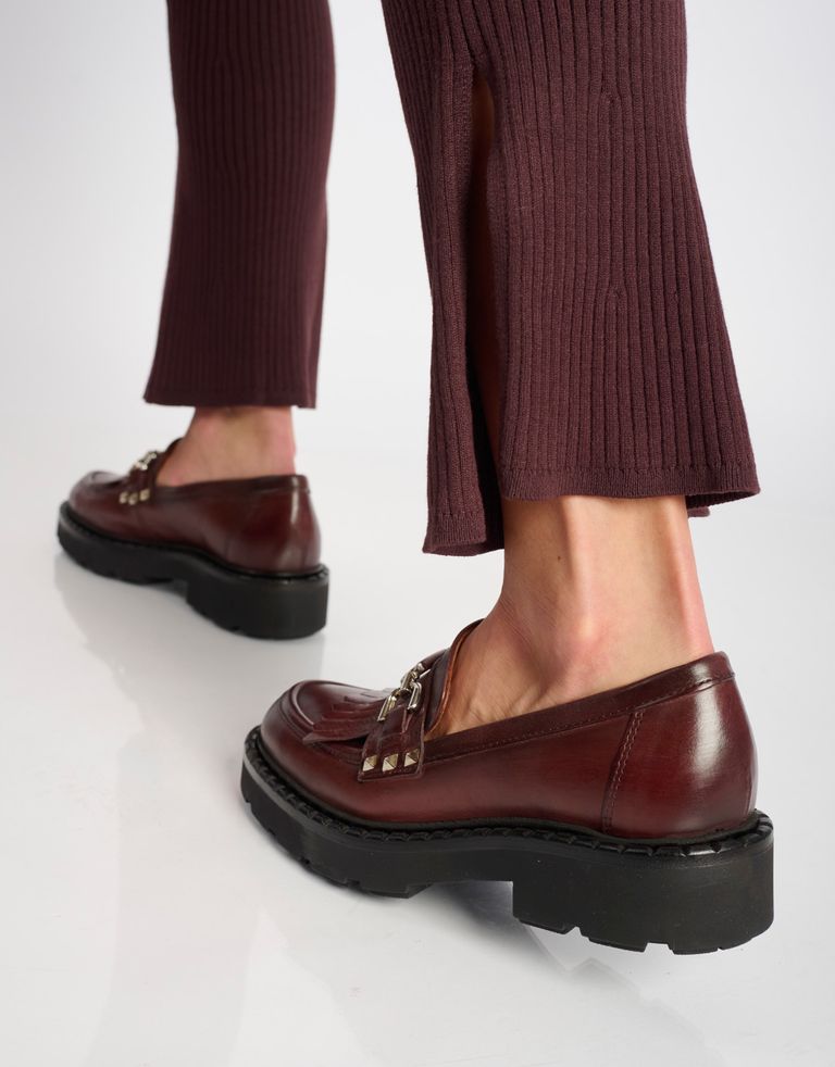 נעלי נשים - Mjus - נעלי מוקסין REBECCA - בורדו1