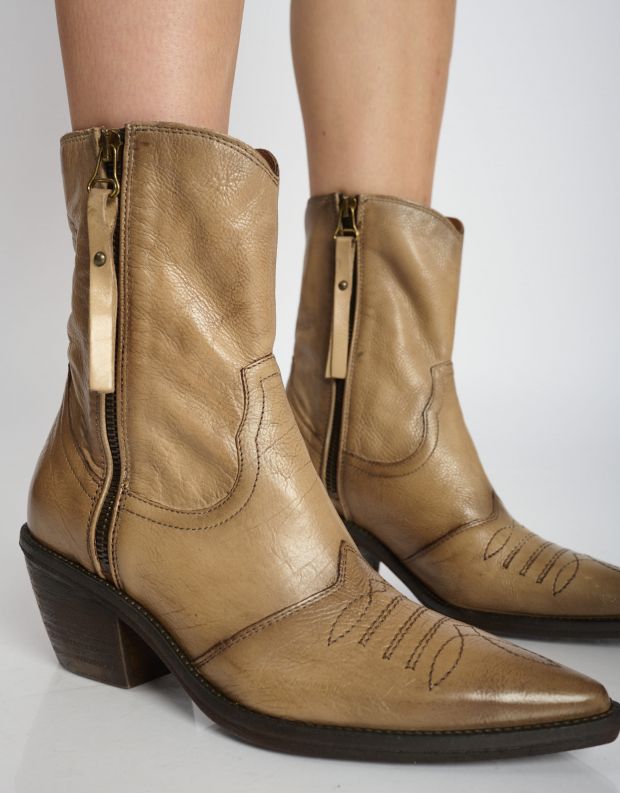 נעלי נשים - A.S. 98 - מגפוני בוקרים COUNTRY - בז'