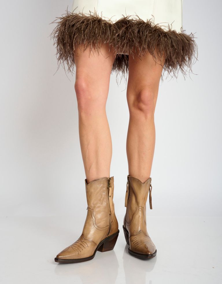 נעלי נשים - A.S. 98 - מגפוני בוקרים COUNTRY - בז'4