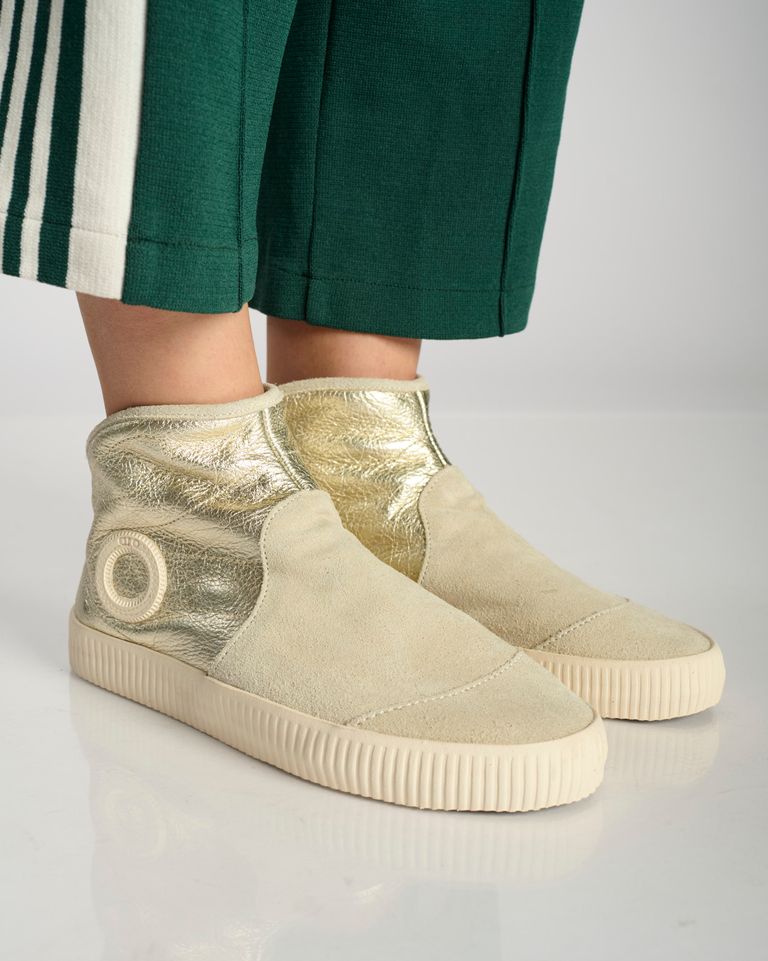 נעלי נשים - Aro - מגפונים משולבים NOELLE - פלטינה1