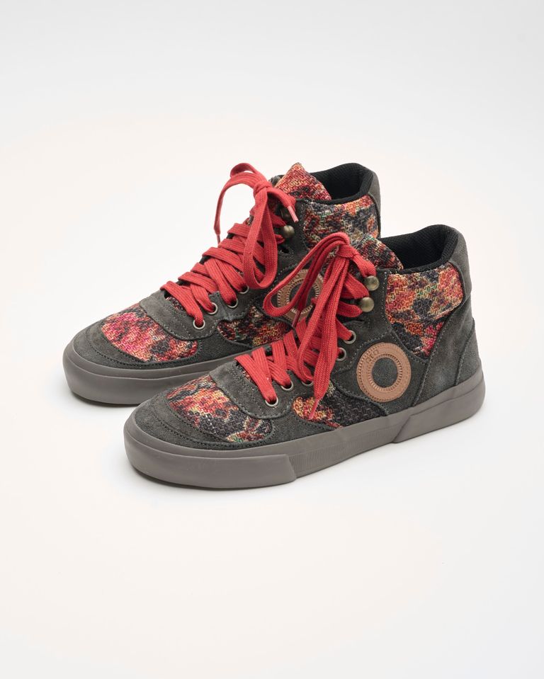 נעלי נשים - Aro - סניקרס פרחוניות EMMA - אפור2