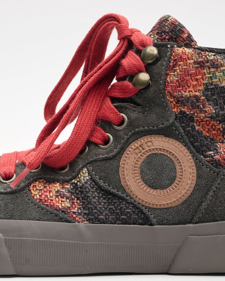 נעלי נשים - Aro - סניקרס פרחוניות EMMA - אפור4