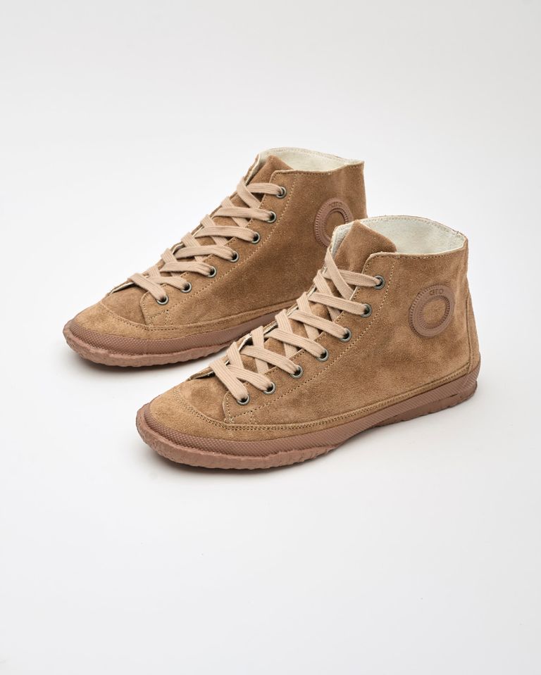 נעלי נשים - Aro - סניקרס עור גבוהות WILLY - חום בהיר2