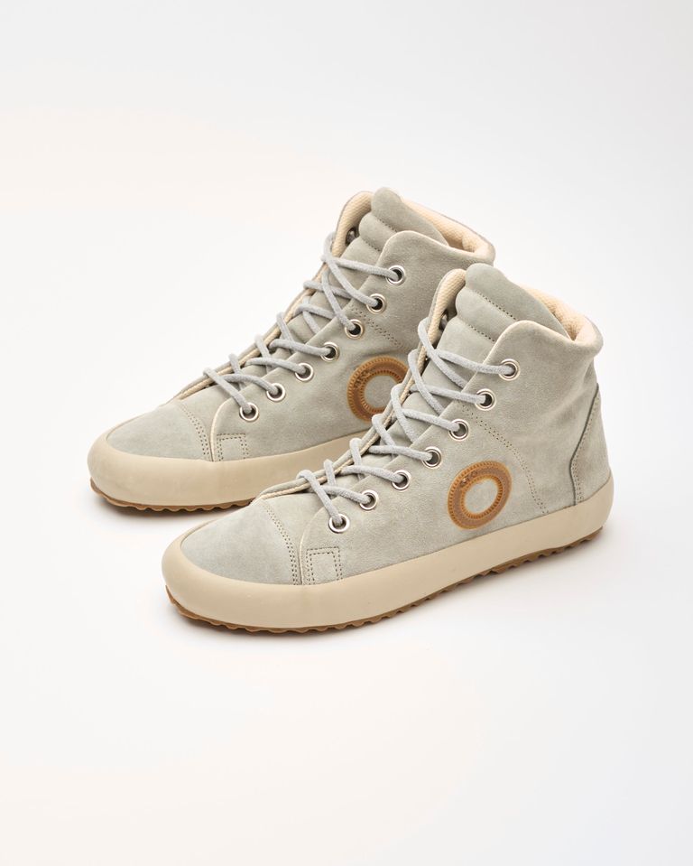 נעלי נשים - Aro - סניקרס זמש גבוהות WEN - אפור בהיר2