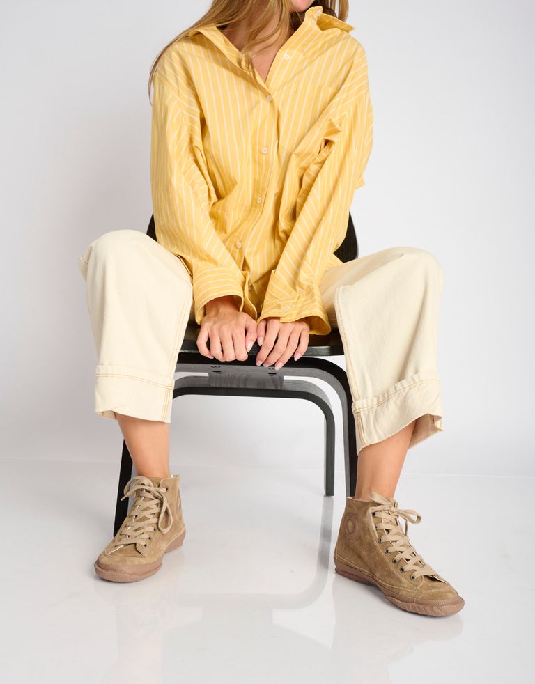 נעלי נשים - Aro - סניקרס עור גבוהות WILLY - חום בהיר3