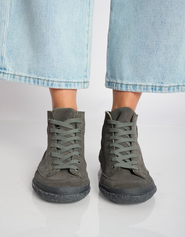 נעלי נשים - Aro - סניקרס עור גבוהות WILLY - אפור4