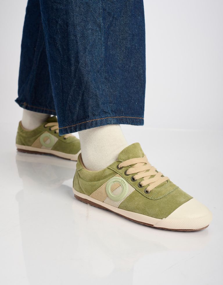 נעלי נשים - Aro - סניקרס זמש RAY - זית4