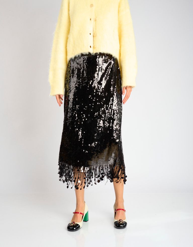 נעלי נשים - Jeffrey Campbell - נעלי בובה BEES KNEES - לבן   שחור3