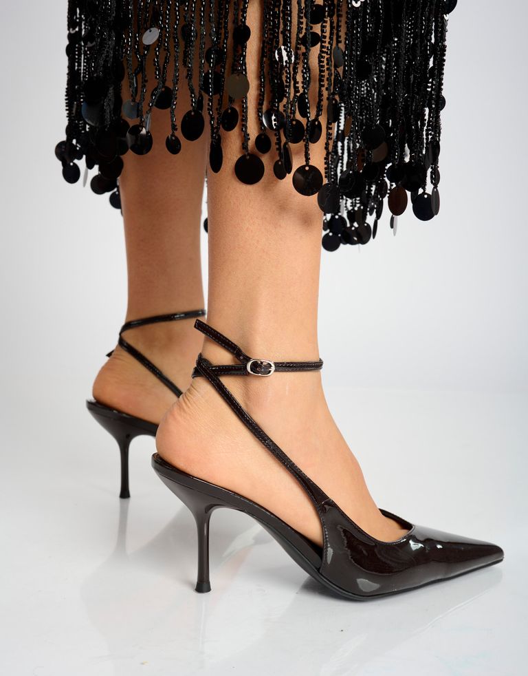 נעלי נשים - Jeffrey Campbell - נעלי סירה לק EXECUTIVE - חום4