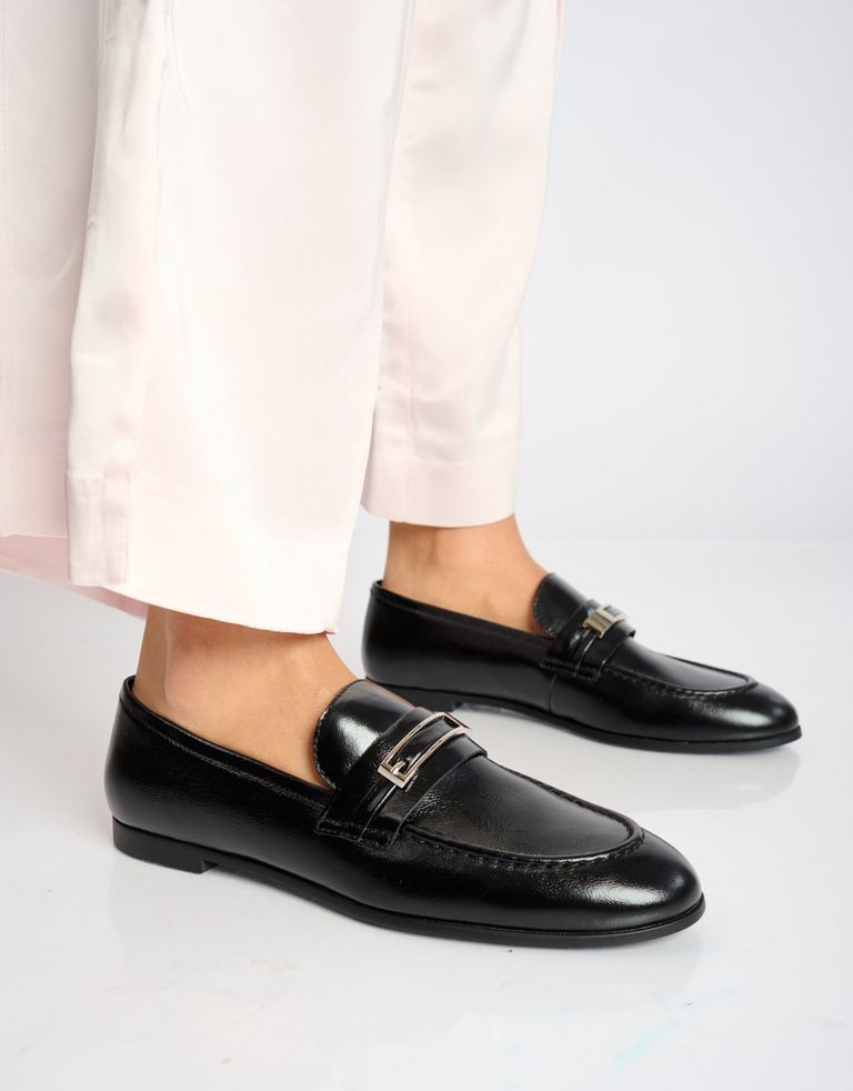 נעלי נשים - Jeffrey Campbell - מוקסינים מעור LOAFED - שחור3