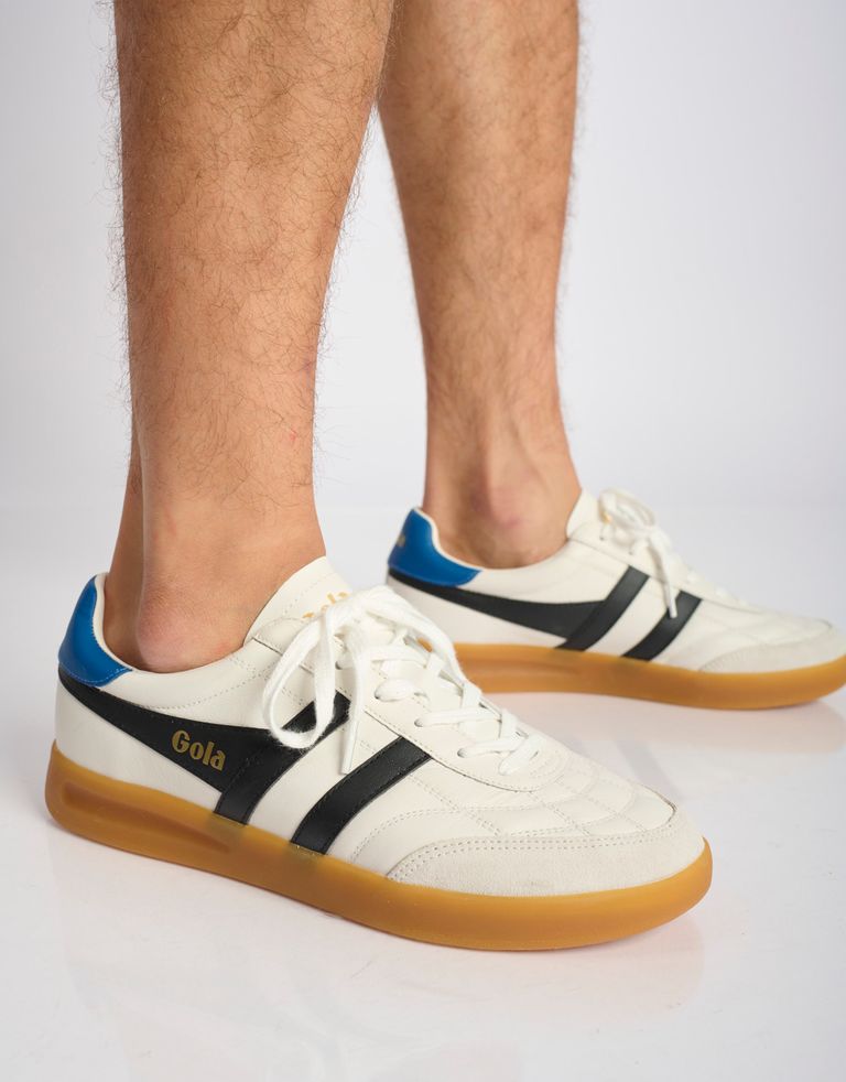 נעלי גברים - Gola - סניקרס עור STADIA - לבן   שחור2