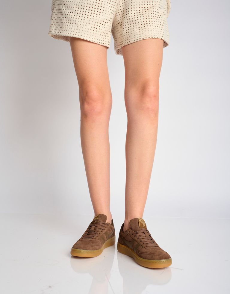 נעלי נשים - Gola - סניקרס זמש HAWK - חום2