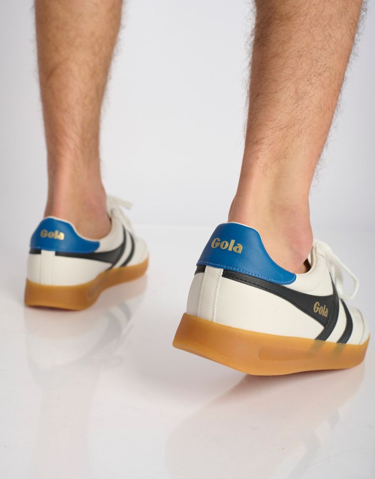 נעלי גברים - Gola - סניקרס עור STADIA - לבן   שחור4