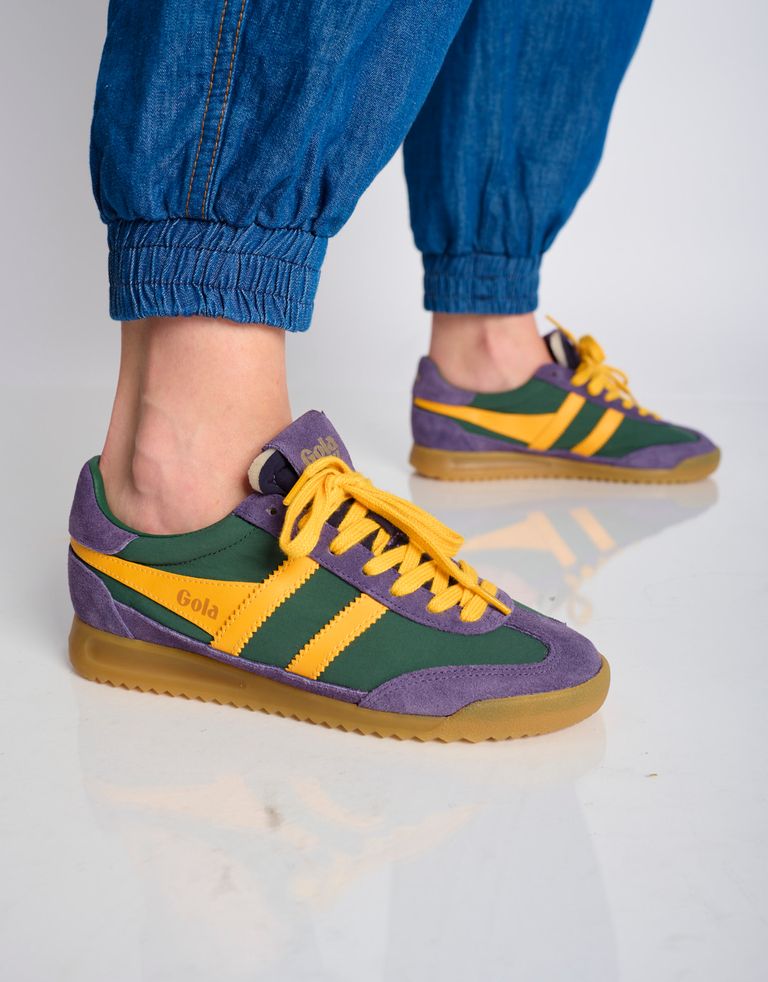 נעלי נשים - Gola - סניקרס צבעוני FIREFLY - סגול   צהוב2