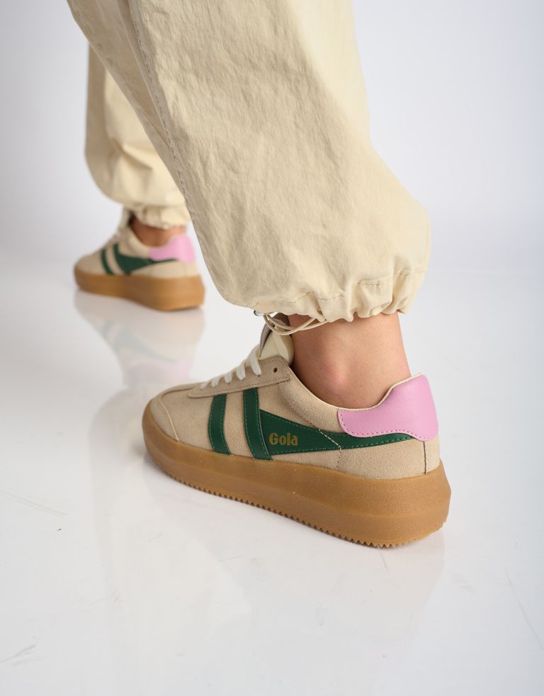 נעלי נשים - Gola - סניקרס זמש ATHENA - בז'   ירוק3