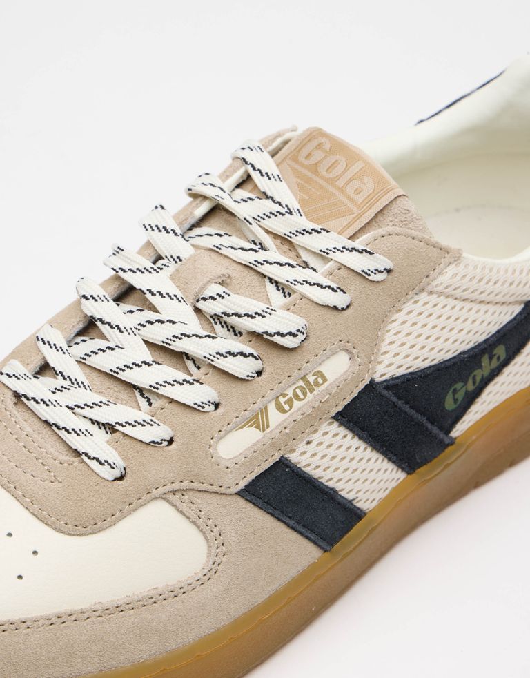 נעלי גברים - Gola - סניקרס בד וזמש HAWK 83 - לבן   שחור4