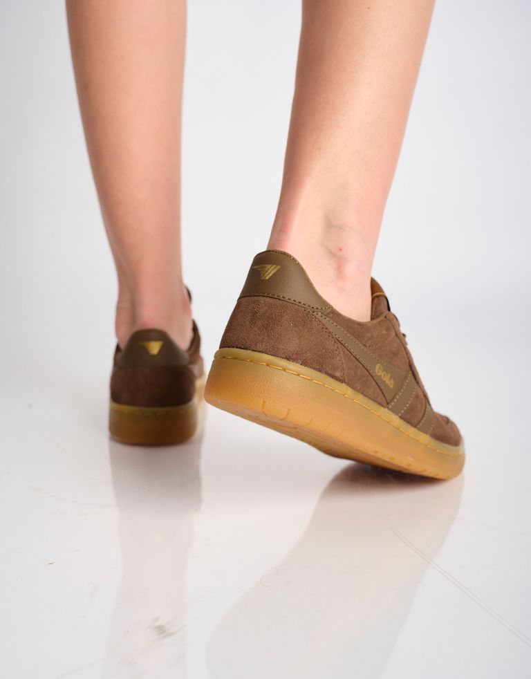 נעלי נשים - Gola - סניקרס זמש HAWK - חום4