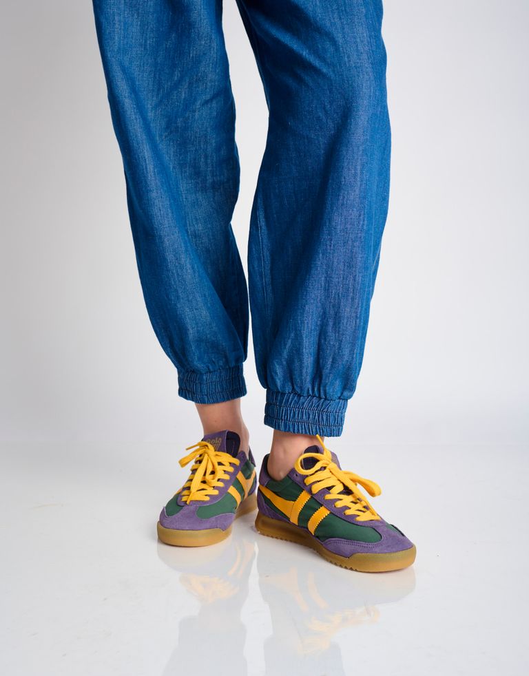 נעלי נשים - Gola - סניקרס צבעוני FIREFLY - סגול   צהוב3