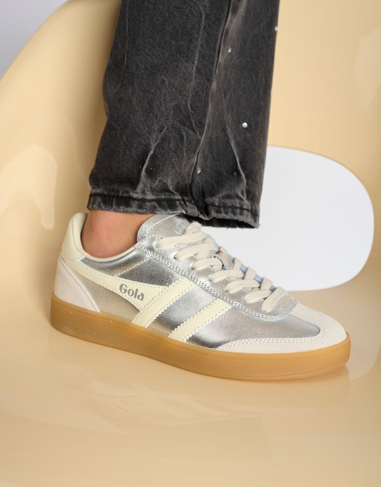 נעלי נשים - Gola - סניקרס מטאלי VIPER - כסף2