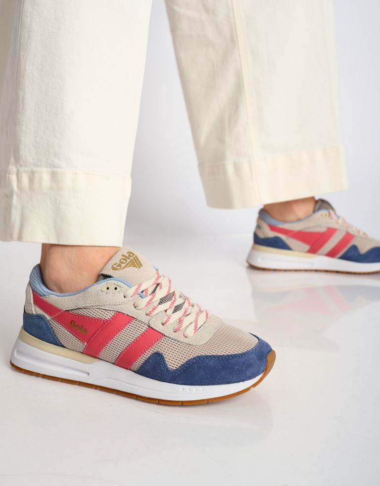 נעלי נשים - Gola - סניקרס DELTA - אופוויט ורוד3