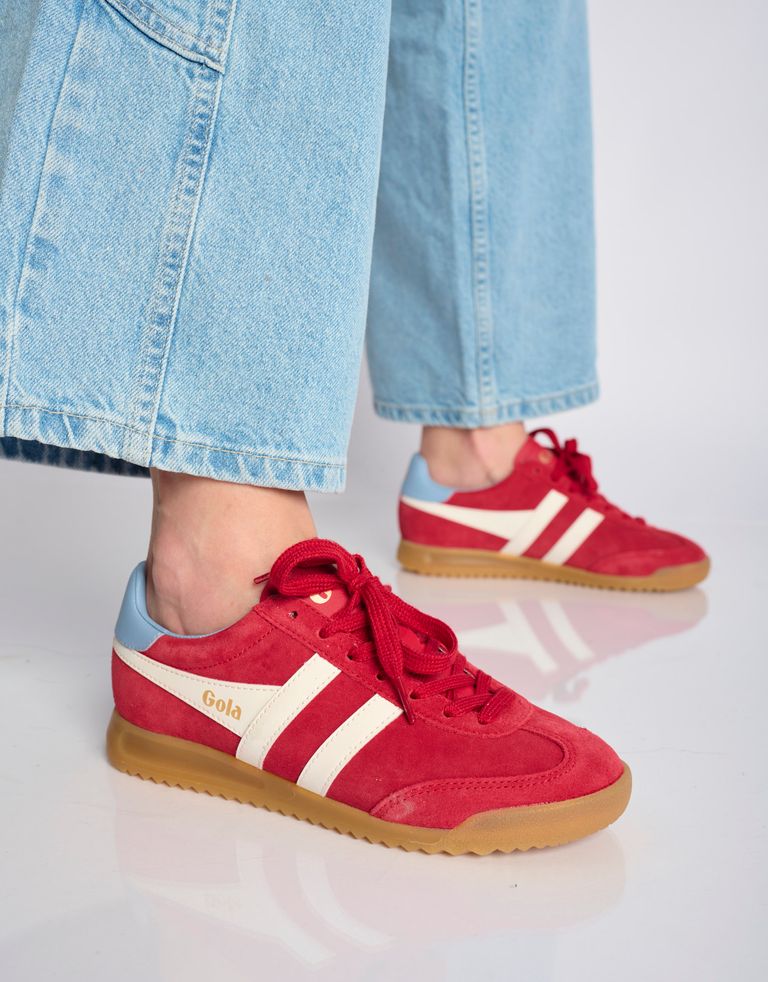 נעלי נשים - Gola - סניקרס זמש TORPEDO - אדום3