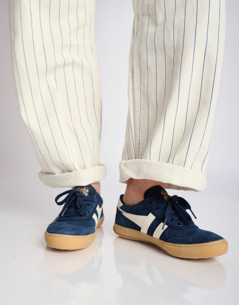 נעלי נשים - Gola - סניקרס זמש BADMINTON - כחול2