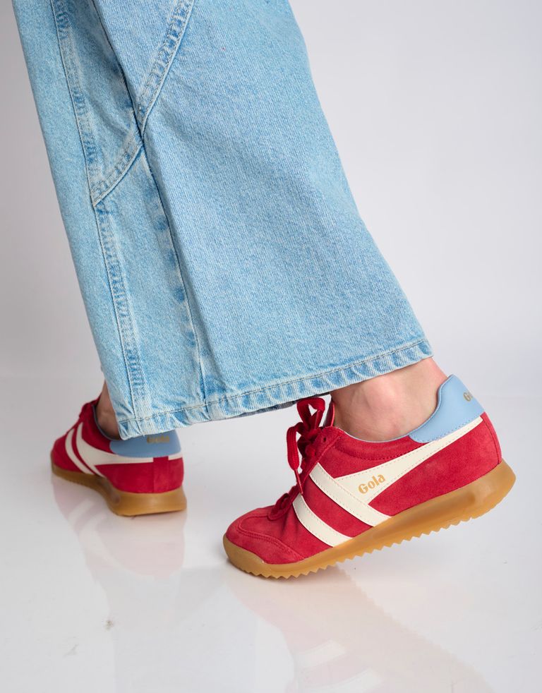 נעלי נשים - Gola - סניקרס זמש TORPEDO - אדום4