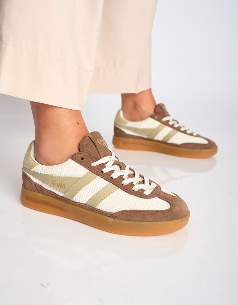 נעלי נשים - Gola - סניקרס  CYCLONE ZEPHIR - חום   לבן4