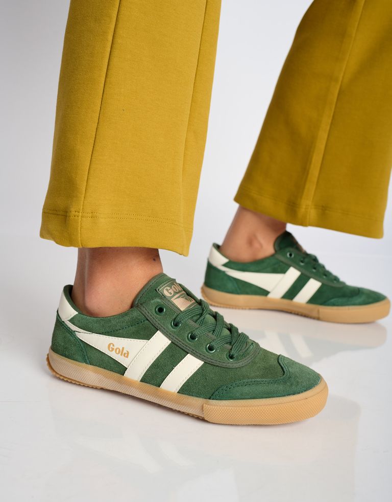 נעלי נשים - Gola - סניקרס זמש BADMINTON - ירוק4