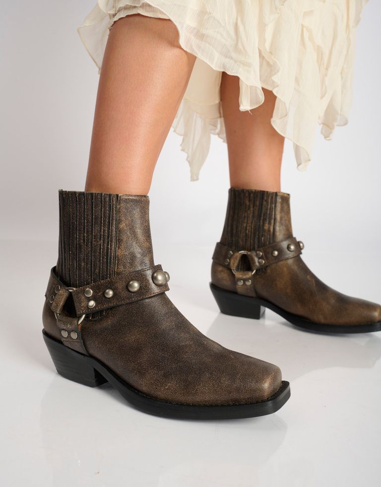 נעלי נשים - Bibi lou - מגפוני בוקרים ANANDA - חום4