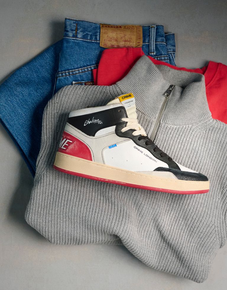 נעלי גברים - Crime London - סניקרס גבוהות LENNOX - לבן   שחור1