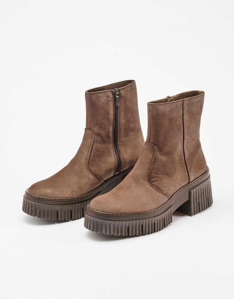 נעלי נשים - Art - מגפוני פלטפורמה YORK - חום כהה2