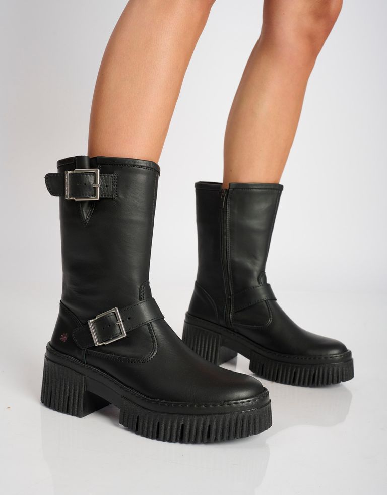 נעלי נשים - Art - מגפי פלרטפורמה YORK - שחור3