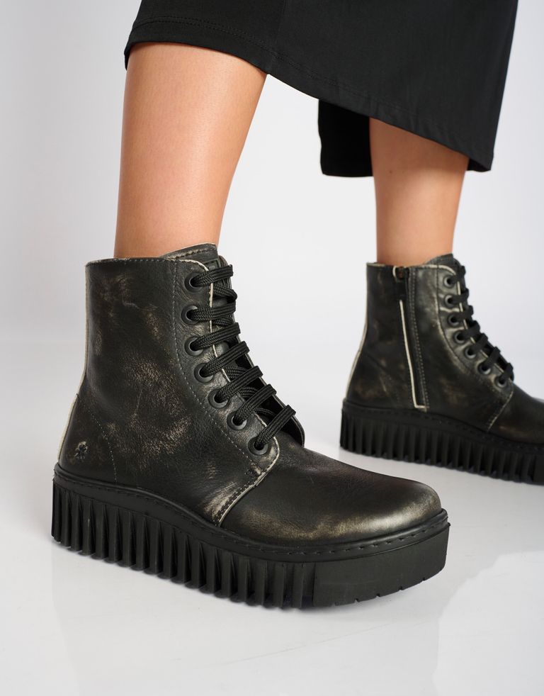 נעלי נשים - Art - מגפון שרוכים BRIGHTON - שחור מיוחד3