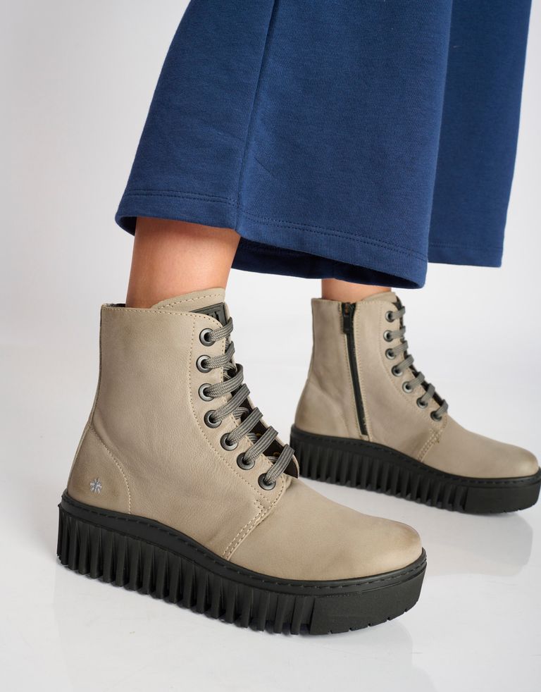 נעלי נשים - Art - מגפון שרוכים BRIGHTON - אפור3