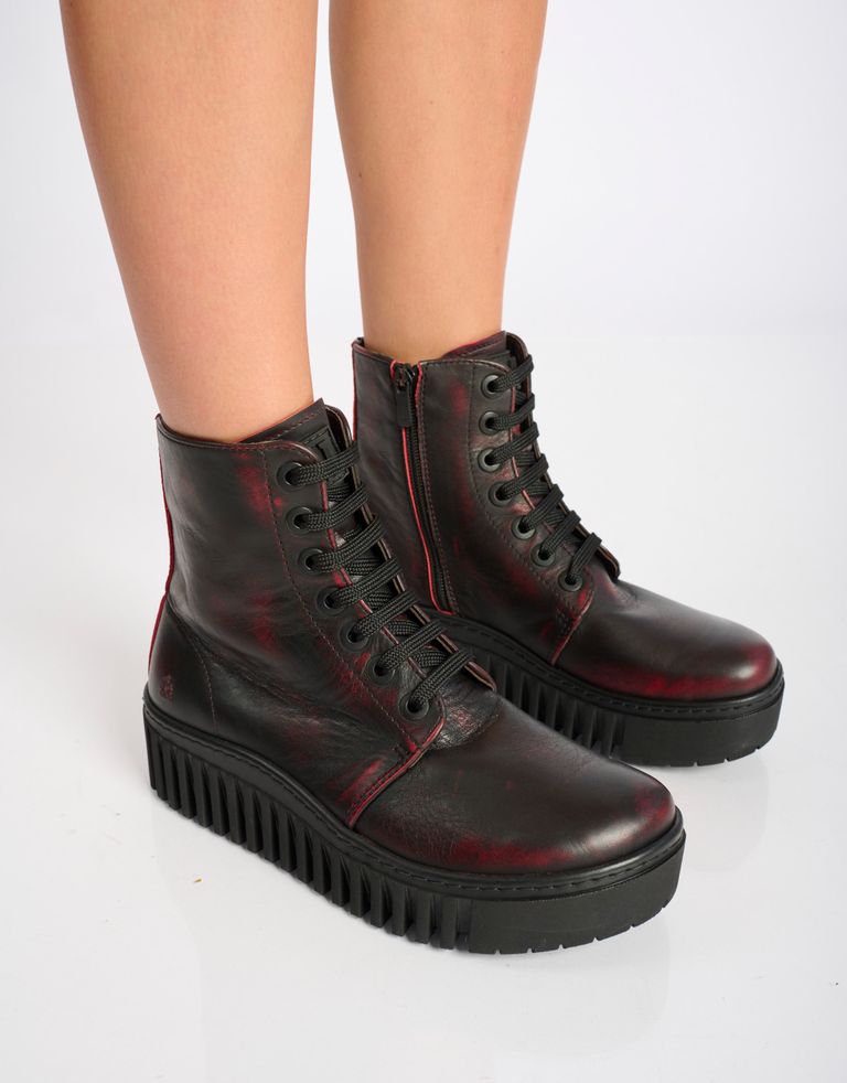 נעלי נשים - Art - מגפון שרוכים BRIGHTON - בורדו3