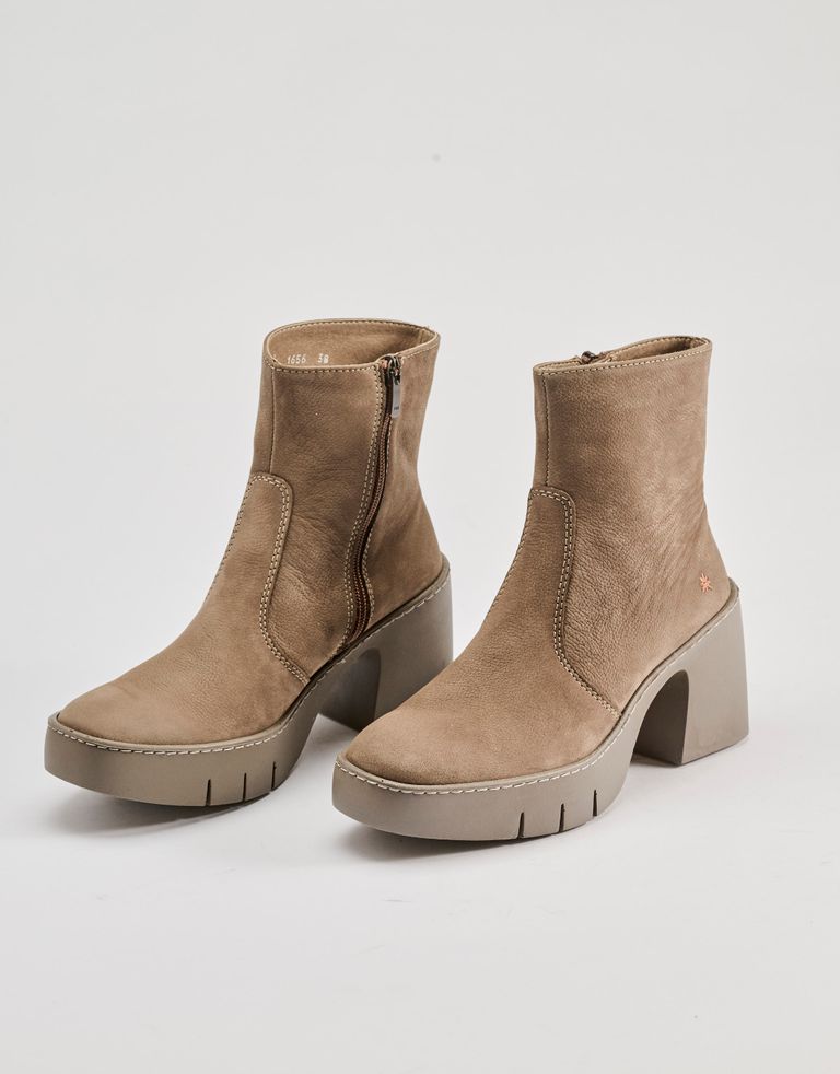 נעלי נשים - Art - מגפונים עם עקב SOFIA - אפור חום4