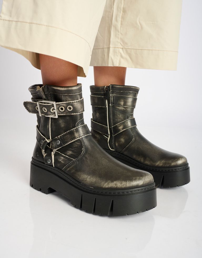 נעלי נשים - Art - מגפוני פלטפורמה LEEDS - שחור מיוחד3