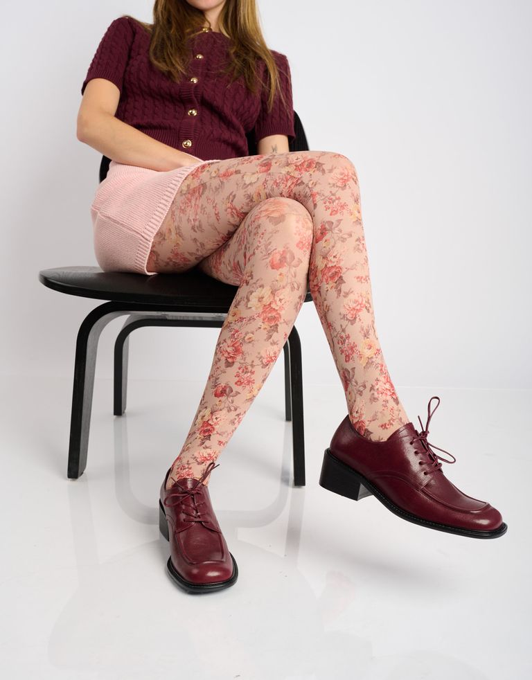 נעלי נשים - Jeffrey Campbell - נעליים עם שרוכים DETROIT - בורדו2