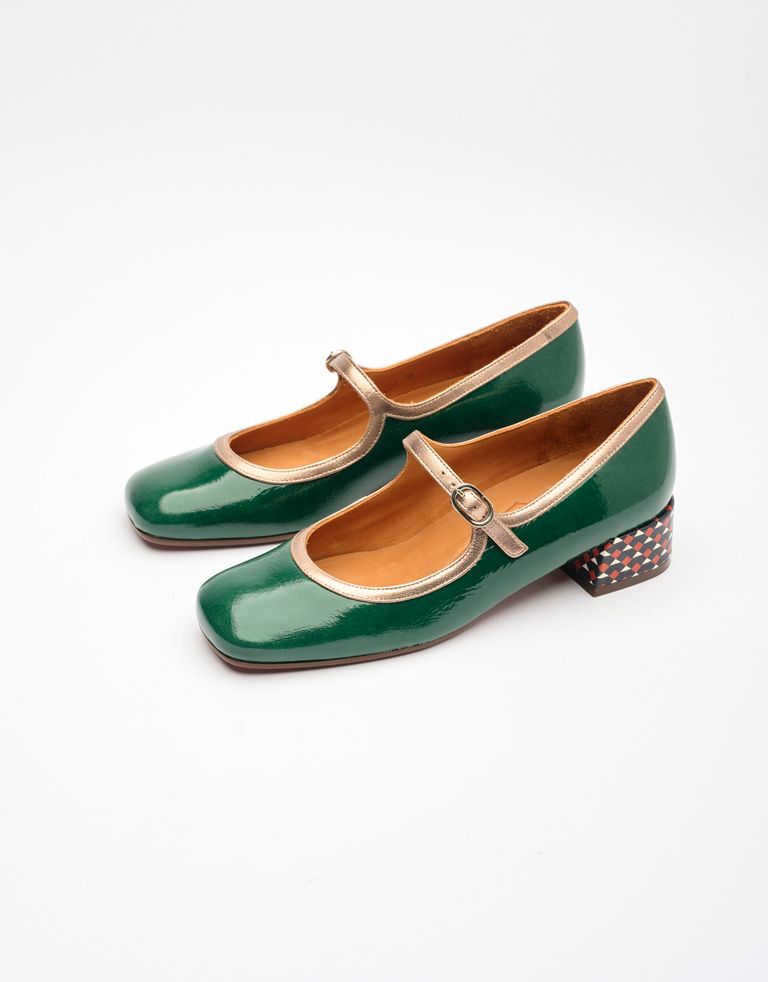 נעלי נשים - Chie Mihara - נעלי בובה IDAN - ירוק2