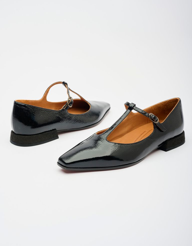 נעלי נשים - Chie Mihara - נעלי סירה שטוחות GATUS - שחור2