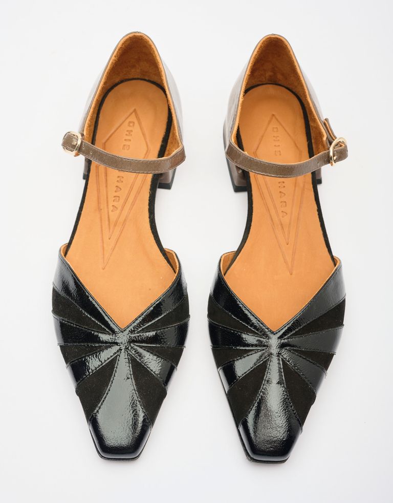 נעלי נשים - Chie Mihara - נעלי סירה שטוחות GASI - שחור אפור4