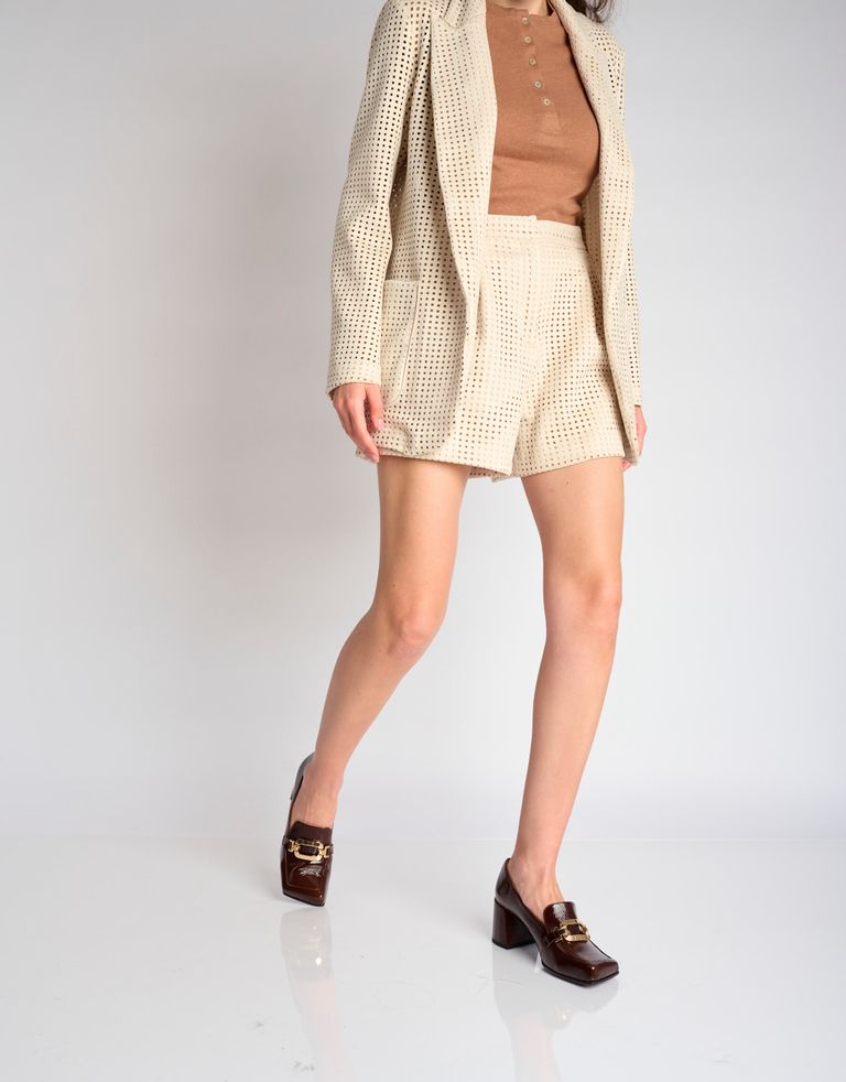 נעלי נשים - Chie Mihara - נעלי מוקסין עם עקב URSALI - חום2