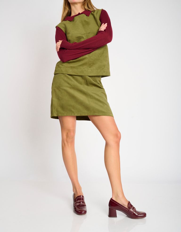 נעלי נשים - Chie Mihara - נעלי מוקסין עם עקב MULEAH - בורדו3