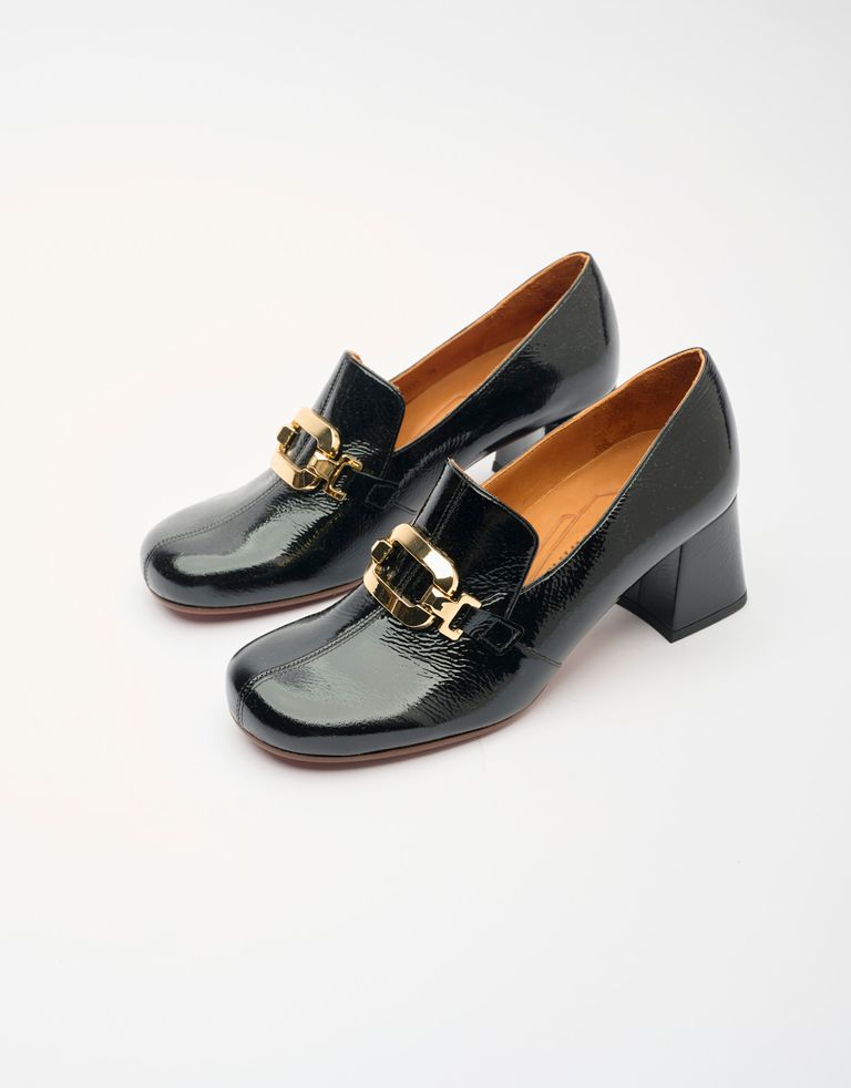 נעלי נשים - Chie Mihara - נעלי מוקסין עם עקב MOIL - שחור3