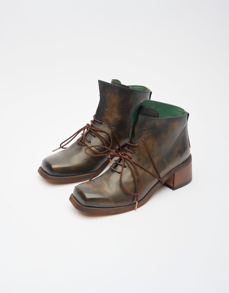 נעלי נשים - Felmini - מגפונים עם שרוכים EMIKO - חום1